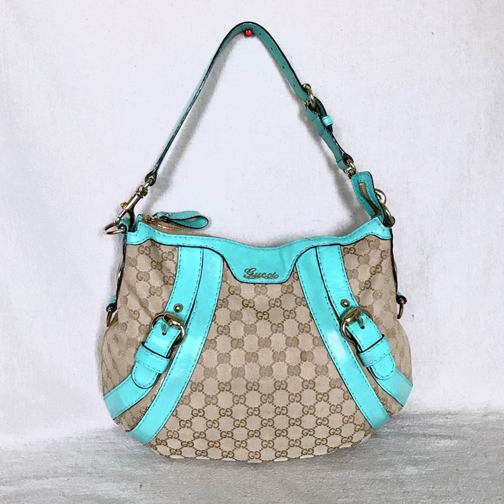 🎭SOLD🎭   GUCCI Crest Boule w/ TIFFANY Trim